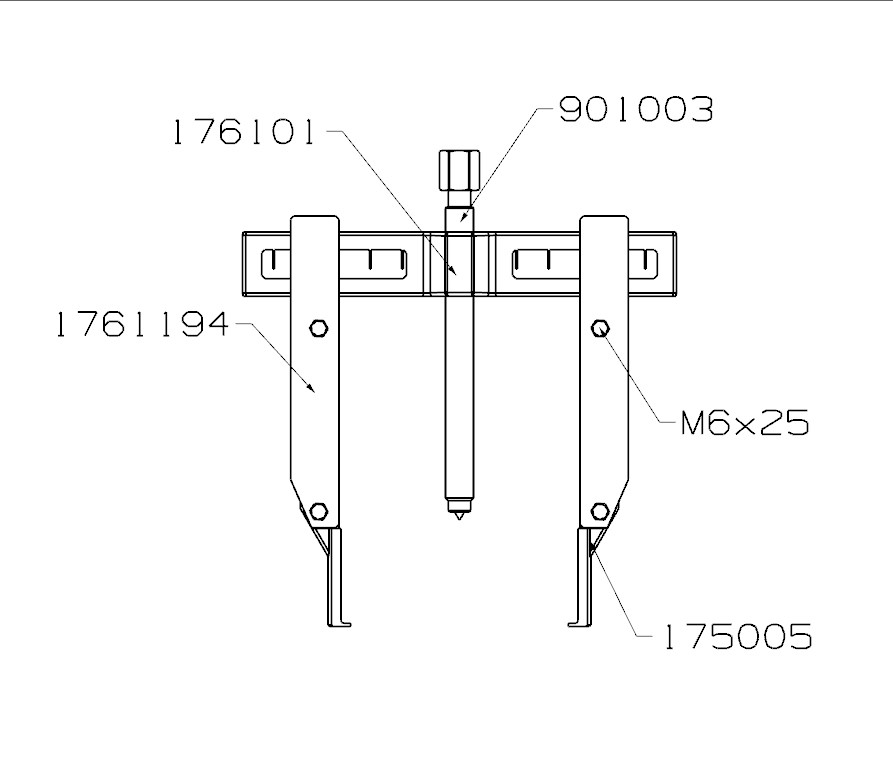 EXTRACTOR FORZA SERIE 1750 DE 2 PATAS FINAS